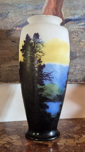 Gallé vaso paesaggio