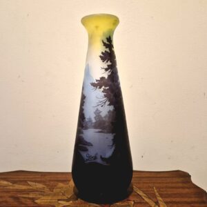 Gallé vaso paesaggio con Vosgi